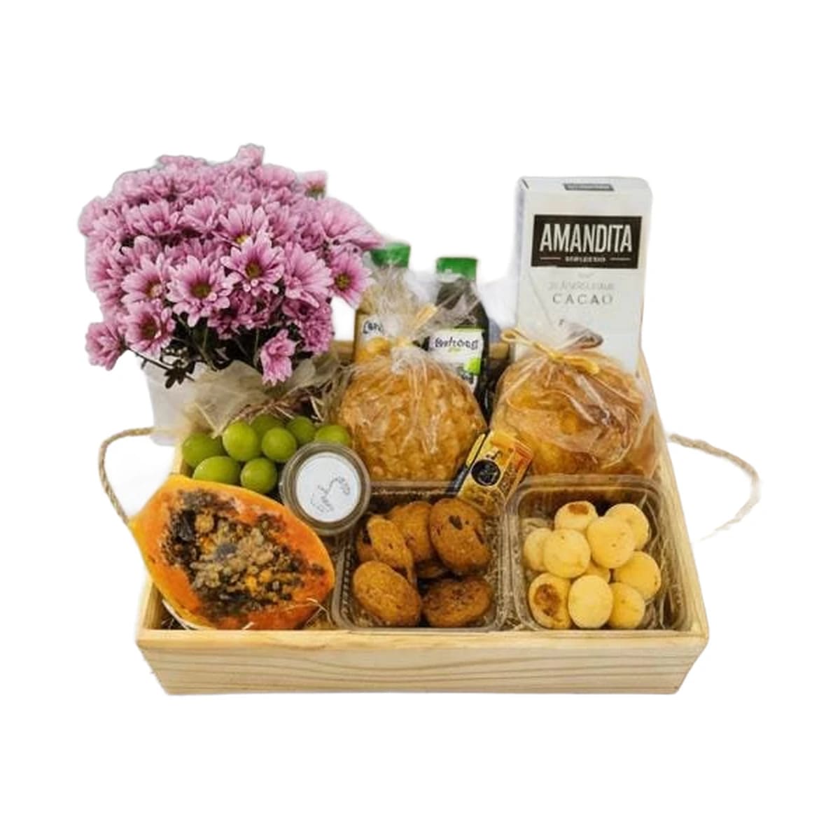 Cesta com Amandita, Frutas